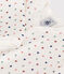 Babies' Footless Cotton Pyjamas MARSHMALLOW blue/INCOGNITO