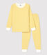 Unisex Pinstriped Yellow Organic Cotton Tube Knit Pyjamas