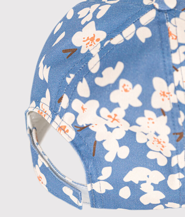 Girls' Floral Poplin Cap blue/multicolor