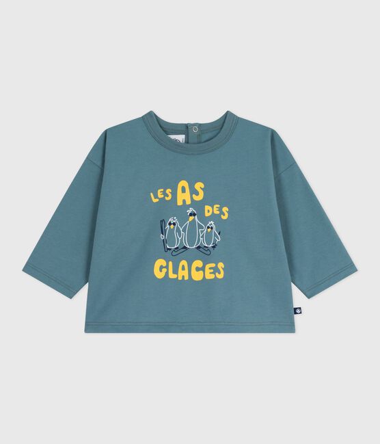 Babies' long-sleeved T-shirt with a cat design GOBELIN