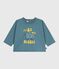 Babies' long-sleeved T-shirt with a cat design GOBELIN