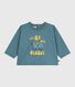 Babies' long-sleeved T-shirt with a cat design