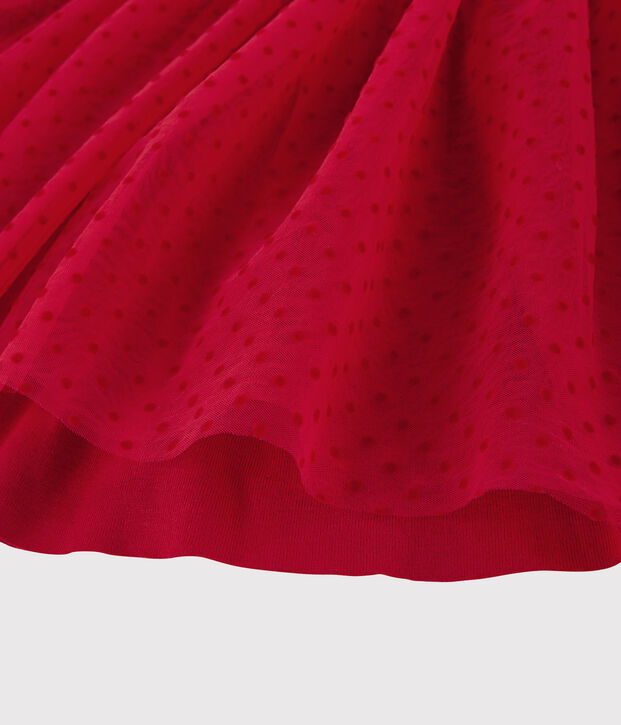 Girls' Short-Sleeved Dress red