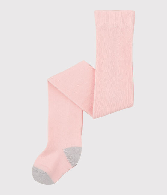 Girls' Jersey Tights MINOIS pink/ARGENT