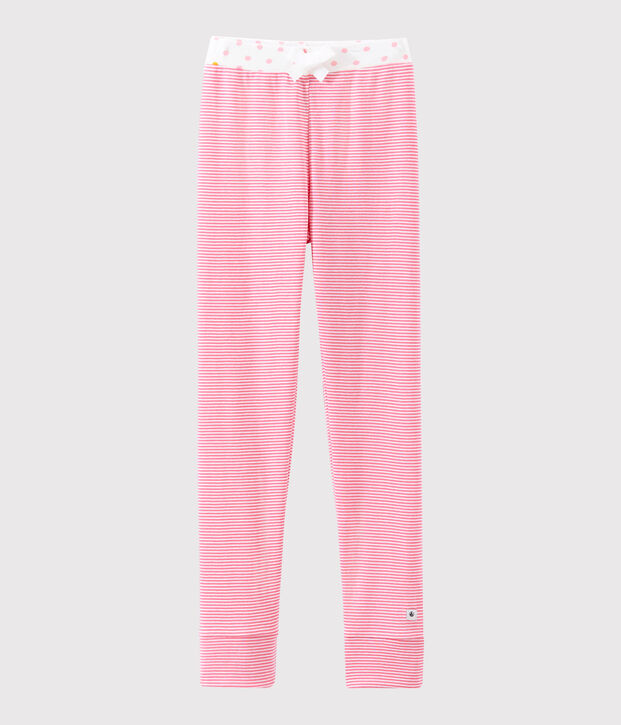 Little girl's pyjama bottoms pink/white