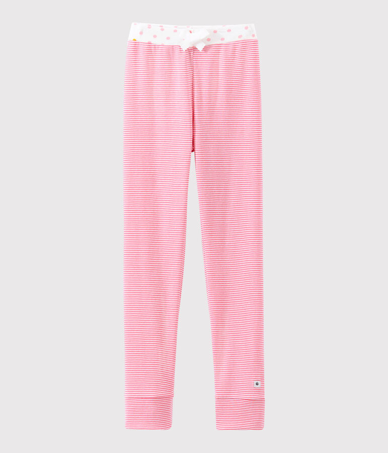 Little girl's pyjama bottoms pink/white