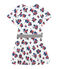 Flower print cotton sweatshirt dress MARSHMALLOW white/MULTICO white