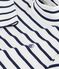 Children's stripy cotton rollneck top white/blue