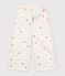 Children's wide-leg cotton trousers Ecru/multicolor