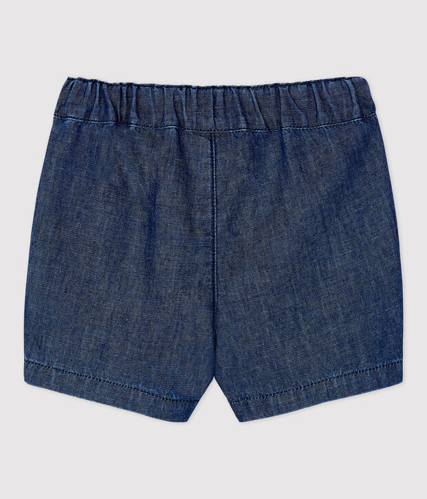 Babies' Organic Light Denim Shorts blue