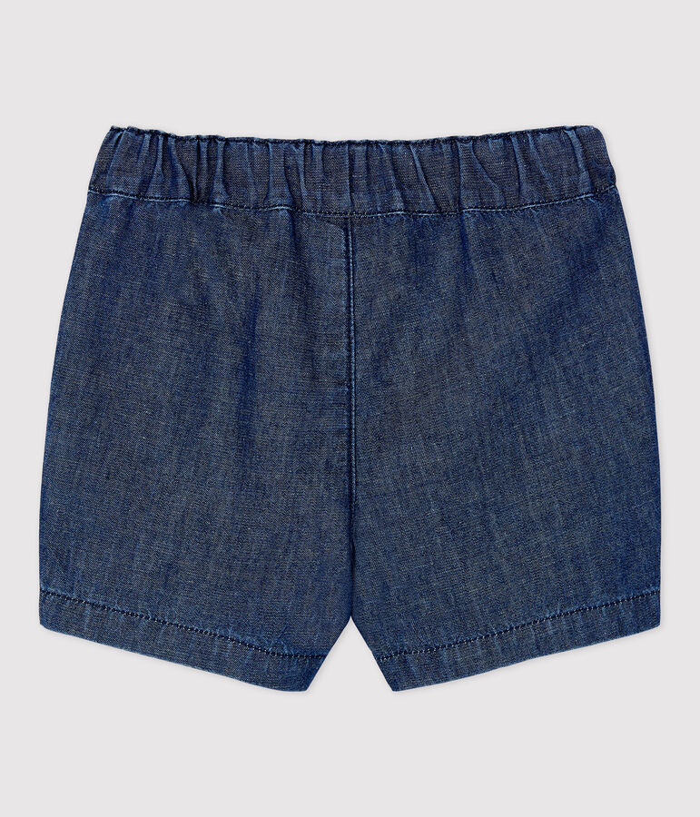 Babies' Organic Light Denim Shorts blue