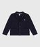 Children's plain cotton cardigan SMOKING blue