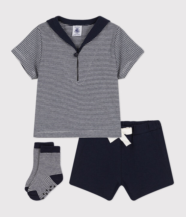 Baby's Sailor Style Clothes -3-Piece Set multicolor