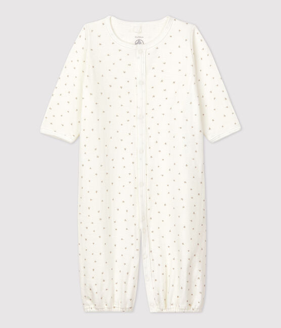 Babies' Organic Cotton Jumpsuit MARSHMALLOW white/GRIS grey