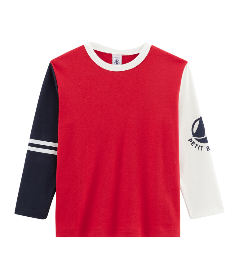 Boys' Long-Sleeved T-shirt red/multicolor