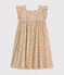 Little girls' sleeveless printed poplin dress AVALANCHE white/MULTICO