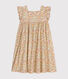 Little girls' sleeveless printed poplin dress