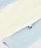 Babies' stripy printed cotton pyjama suit blue/white