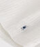 Babies' Sleeveless Textured Cotton Dress MARSHMALLOW white