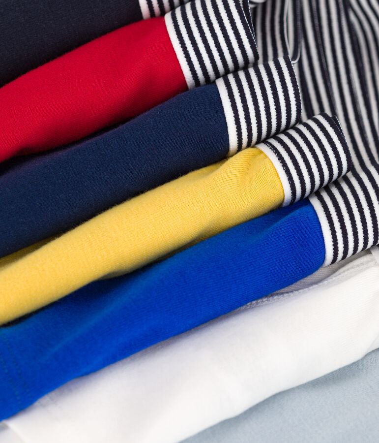 Boys' Plain Cotton Boxer Shorts - Pack of 7 multicolor