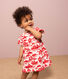 Babies' Short-Sleeved Patterned Fleece Dress