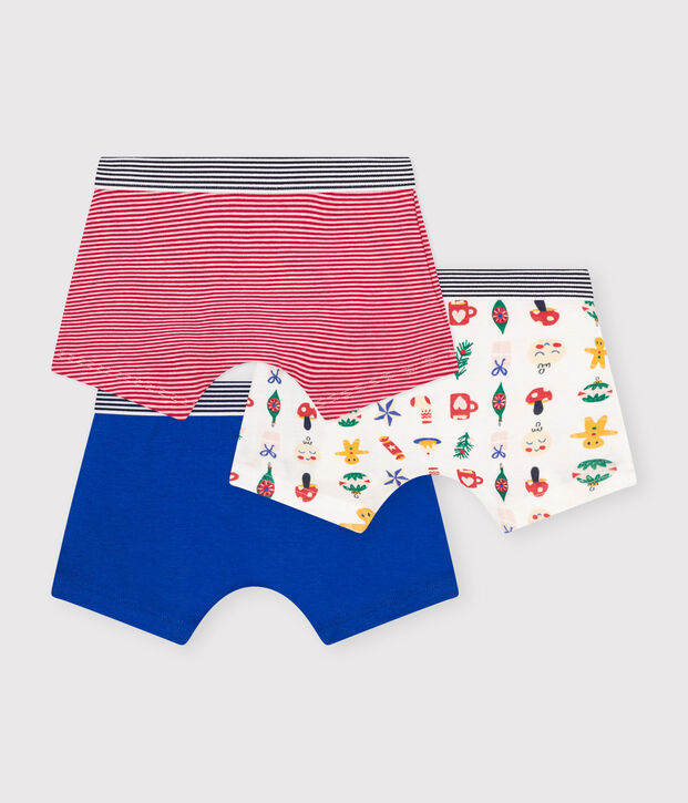 Children's Christmas-theme cotton boxers - 3-pack multicolor