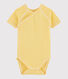 Unisex Babies' Short-Sleeved Wrapover Bodysuit
