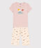 Girls' Animal Themed Short Cotton Pyjamas SALINE pink/MULTICO white