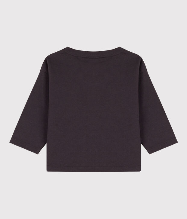 Babies' Long-Sleeved cotton T-shirt grey
