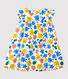Babies' Short-Sleeved Poplin Floral Print Dress
