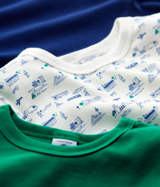 Boys' Transport Print Short-Sleeved Cotton T-Shirts - 3-Pack variante 1