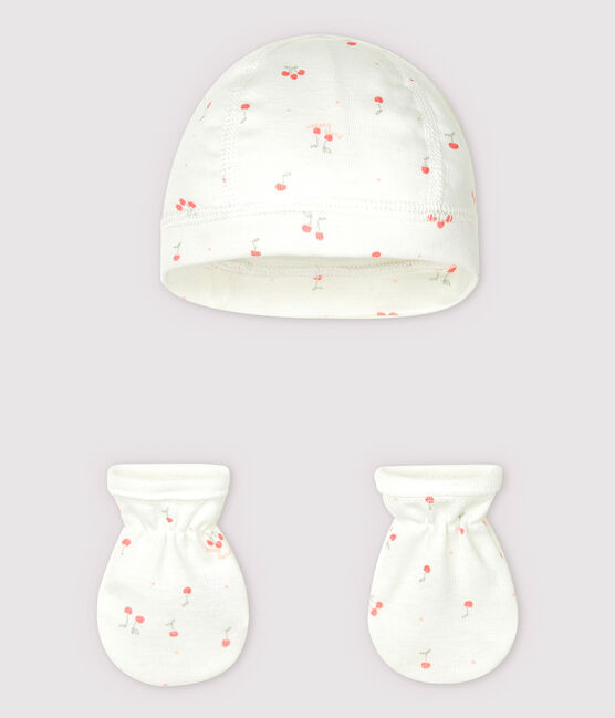 Newborn Babies' Organic Cotton Boat Bonnet and Mittens Set variante 2