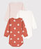 Babies' Heart Patterned Long-Sleeved Cotton Bodysuits - 3-Pack variante 1