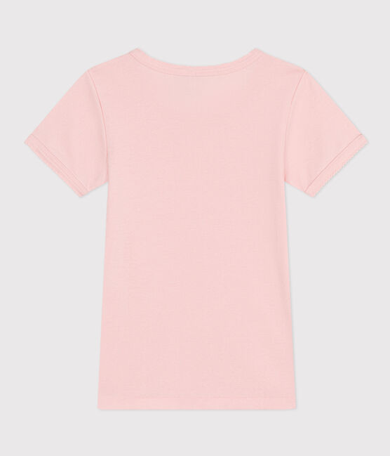 Little girls' short-sleeved cotton T-shirt MINOIS pink
