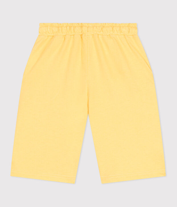 Children's cotton Bermuda shorts yellow