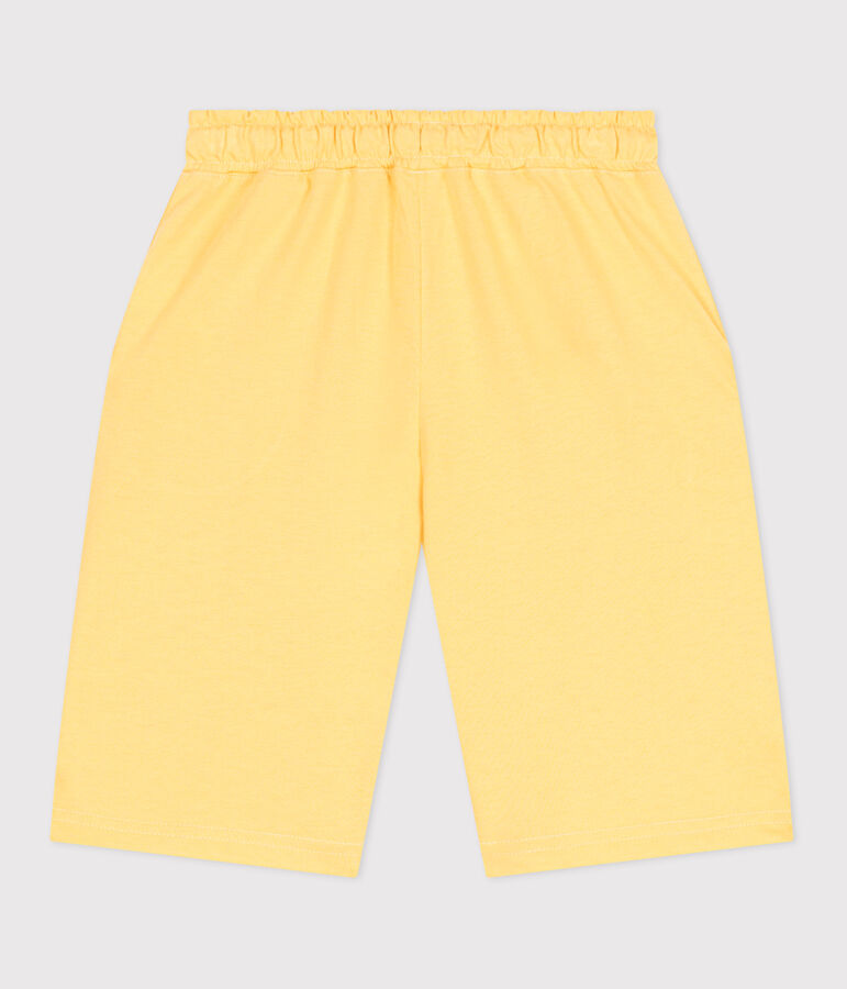 Children's cotton Bermuda shorts yellow