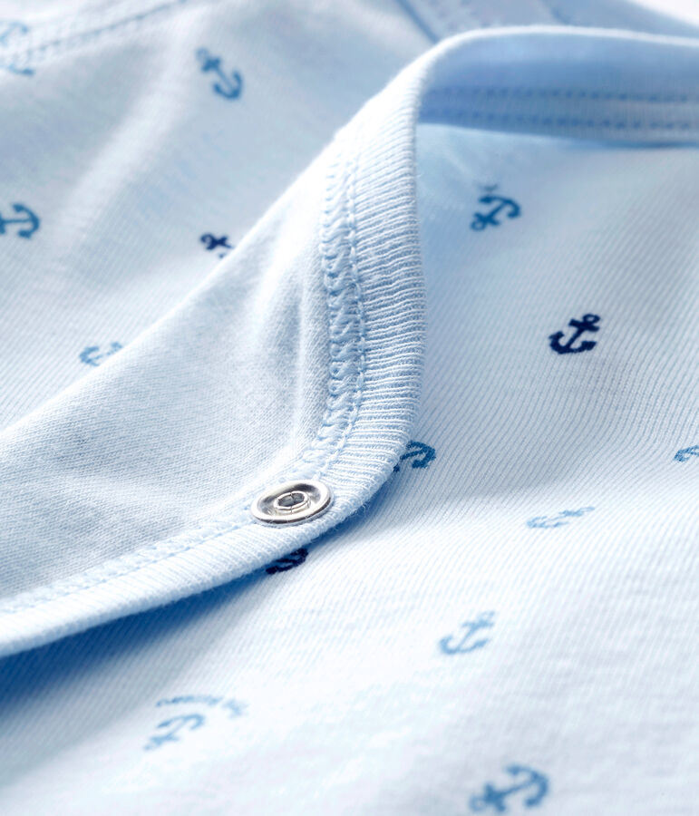 Newborn baby boy's long sleeved body FRAICHEUR blue/ALASKA blue