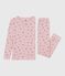 Children's pyjamas in cotton with a flower print and snug-fitting legs JOLI pink/MULTICO white