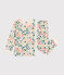 Children's forest print brushed fleece pyjamas AVALANCHE white/MULTICO