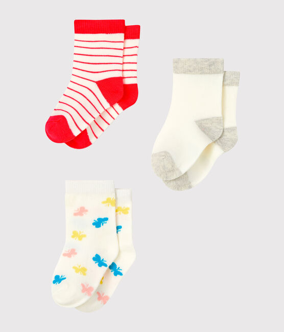 Set of 3 pairs of socks for baby girls variante 1
