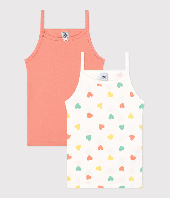 Children's heart print cotton tank tops - 2-pack variante 1