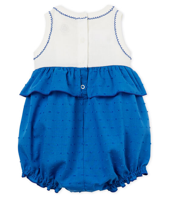 Baby girls' playsuit MARSHMALLOW white/COOL blue