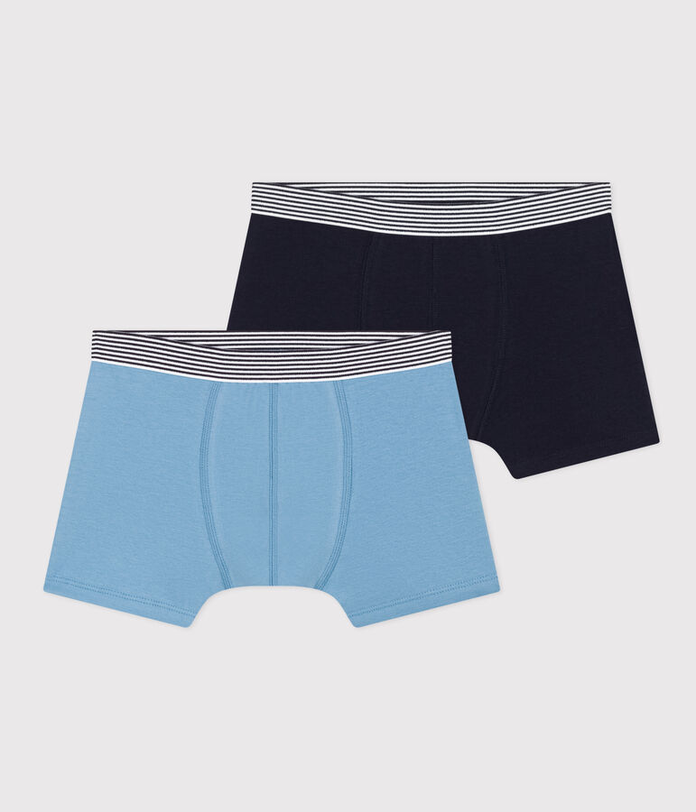 Boys' Cotton and Elastane Boxer Shorts - 2-Pack multicolor