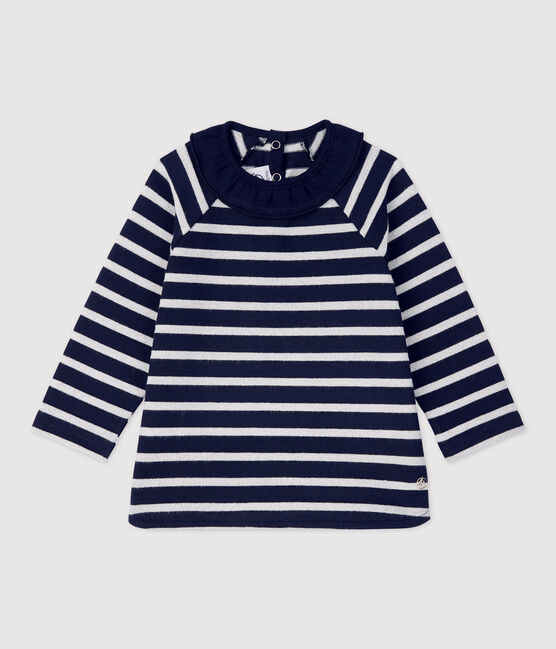 Babies' Cotton Blouse SMOKING blue/MARSHMALLOW ARGENT BRILLANT