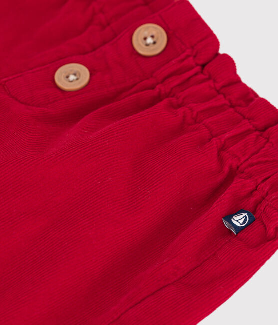 Babies' plain corduroy shorts TERKUIT red