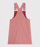Children's stripy cotton pinafore dress pink/pink