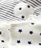 Baby's Tube Knit Clothing - 2-Piece Set MARSHMALLOW white/SMOKING blue