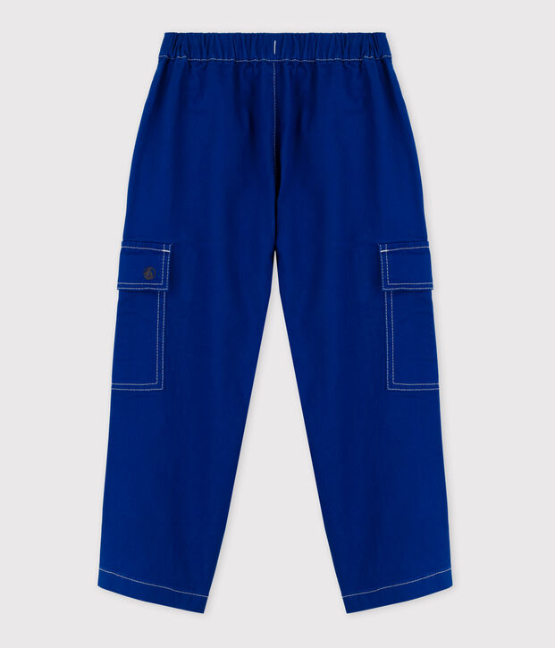 Unisex Serge Cargo Trousers blue