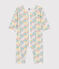 Babies' printed cotton footless pyjama suit MARSHMALLOW white/MULTICO white