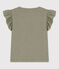Girls' Short-Sleeved Cotton T-Shirt MARECAGE green